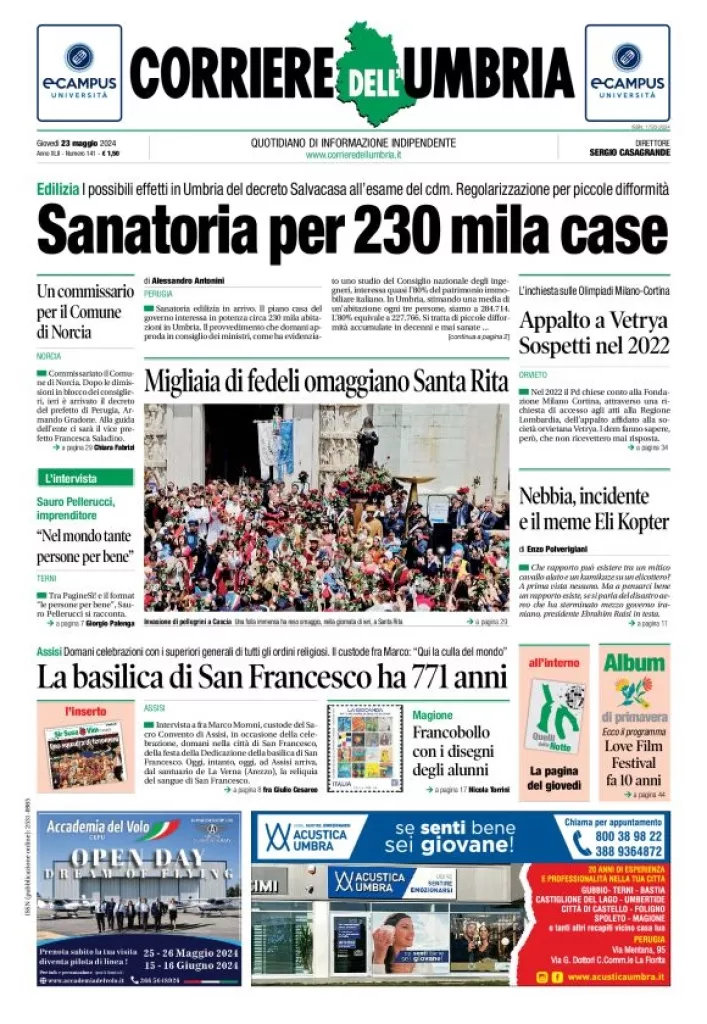 Prima-pagina-corriere umbria-del-2024-05-23